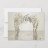 ビーチ結婚式アーチリハーサルディナー 招待状 (裏面)