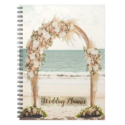 ビーチ結婚式アーバーバラレース ノートブック (正面)