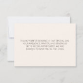 ビーチ結婚式アーバーバラ サンキューカード (裏面)