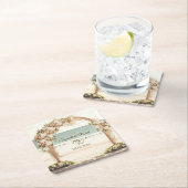 ビーチ結婚式アーバーバラ スクエアペーパーコースター (インサイチュ)