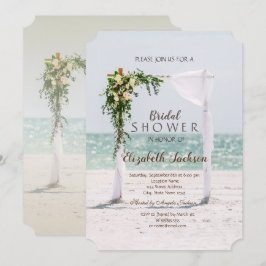 ビーチ結婚式アーバーフローラブライダルシャワー 招待状