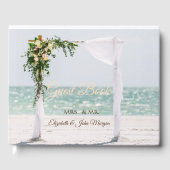 ビーチ結婚式アーバー結婚フローラ ゲストブック (正面)