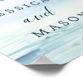 ビーチ結婚式ウェルカムサイン ポスター (角)