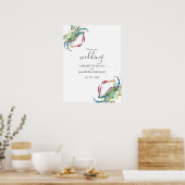 ビーチ結婚式ウェルカムサイン ポスター (キッチン)