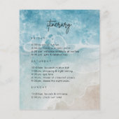 ビーチ結婚式ウェルカムタイムラインの日程 (裏面)