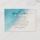 ビーチ結婚式ウェルカム抱き枕座席表 エンクロージャーカード (正面)