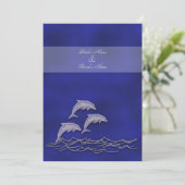 ビーチ結婚式エレガントパーティーテーマ 招待状 (スタンド正面)