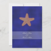 ビーチ結婚式エレガントパーティーテーマ 招待状 (正面)
