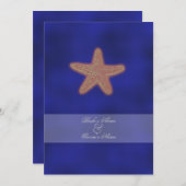 ビーチ結婚式エレガントパーティーテーマ 招待状 (正面/裏面)