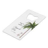 ビーチ結婚式エレガントパームツリーサンキューオファースト クレジットカード栓抜き (正面アングル)