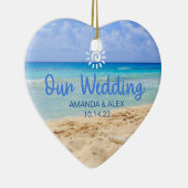 ビーチ結婚式オーナメント党支持 セラミックオーナメント (右)
