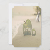 ビーチ結婚式カップル、ラブブライダルシャワー 招待状 (裏面)