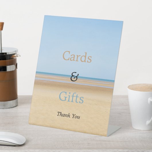 ビーチ結婚式カード及びギフト台座標識 台座サイン (インサイチュ)