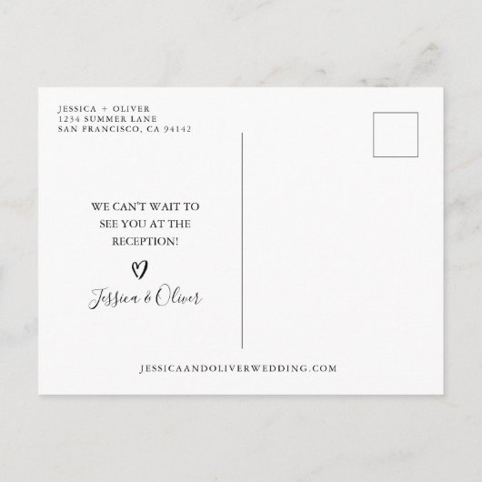 ビーチ結婚式キャンセルのお知らせはがき 案内ポストカード (裏面)