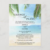 ビーチ結婚式キャンセルのお知らせはがき 案内ポストカード (正面)