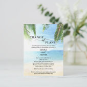 ビーチ結婚式キャンセルのお知らせはがき 案内ポストカード (スタンド正面)