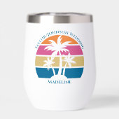 ビーチ結婚式キュートカスタムブライダルパーティトロピカル (背面)