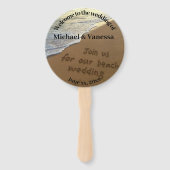 ビーチ結婚式ゲストファン ハンドファン (裏面)