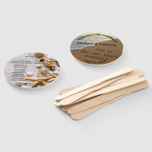 ビーチ結婚式ゲストファン ハンドファン (組立なし)