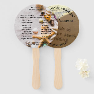 ビーチ結婚式ゲストファン ハンドファン