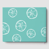 ビーチ結婚式ゲストブックとサンドドルデザイン ゲストブック (裏面)