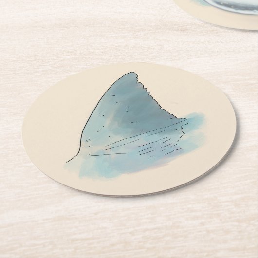 ビーチ結婚式コースター ラウンドペーパーコースター (アングル)