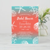 ビーチ結婚式コーラルリーフブライダルシャワー 招待状 (スタンド正面)