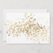 ビーチ結婚式ゴールデンブルー結婚式招待状 招待状 (裏面)