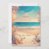 ビーチ結婚式サンキューで サンキューカード (正面)