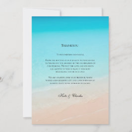 ビーチ結婚式サンキューで サンキューカード
