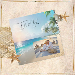 ビーチ結婚式サンキューカード サンキューカード