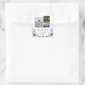 ビーチ結婚式サンキューステッカー スクエアシール (バッグ)