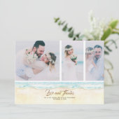 ビーチ結婚式サンキューフォト サンキューカード (スタンド正面)