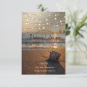 ビーチ結婚式サンセットシーシェルリハーサルディナー 招待状 (スタンド正面)