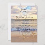 ビーチ結婚式サンセットシースターズブライダルシャワー 招待状 (正面)