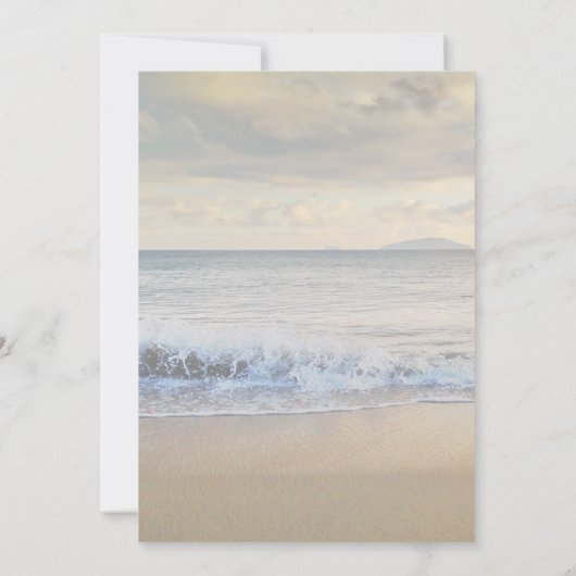 ビーチ結婚式サンセットシースターズブライダルシャワー 招待状 (裏面)