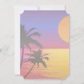 ビーチ結婚式サンセットブライダルシャワー 招待状 (裏面)