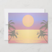 ビーチ結婚式サンセットリハーサルディナー 招待状 (裏面)