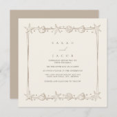 ビーチ結婚式サンドシーシェル 招待状 (正面/裏面)