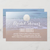ビーチ結婚式サンドドルブライダルシャワー 招待状 (正面/裏面)