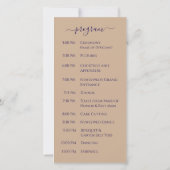 ビーチ結婚式サンドハート結婚式 プログラム (裏面)