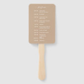 ビーチ結婚式サンドハート結婚式 プログラム ハンドファン (裏面)