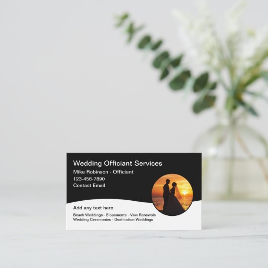ビーチ結婚式サービス名刺 名刺 (スタンド正面)