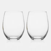 ビーチ結婚式シェルとリングや輪 パーソナライズされた ステムなしワイングラス (左)