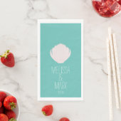 ビーチ結婚式シェルカップル名 (インサイチュ)