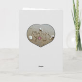 ビーチ結婚式シェルハートありがとう シーズンカード (裏面)