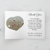 ビーチ結婚式シェルハートありがとう シーズンカード (内部)