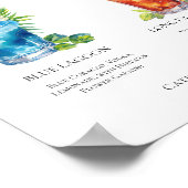 ビーチ結婚式シグネチャカクテルメニュー ポスター (角)