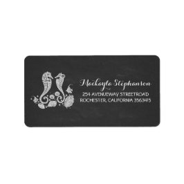 ビーチ結婚式シャルボードシーホース ラベル