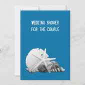 ビーチ結婚式シャワーシーシェルの写真招待状 招待状 (正面)